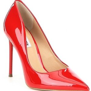 Steve Madden Patent Red Stiletto Pumps